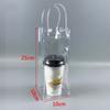 3Pcs Clear Transparent Bag With Convenient Handle PVC Bottle Bag Cups Bottle Cover  Themos Bottle