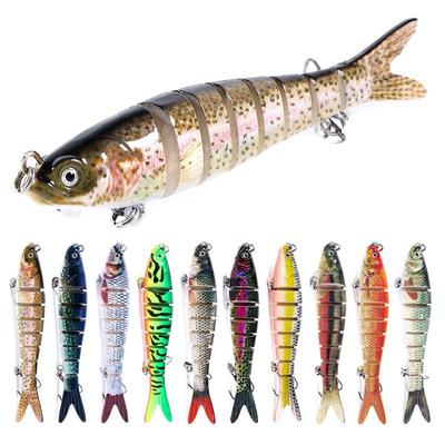 1pcs 10cm 11.4g Wobbler Minnow Jointed Fishing Lure 8segement Bionic Bass Pike Artificial Fishing Tool