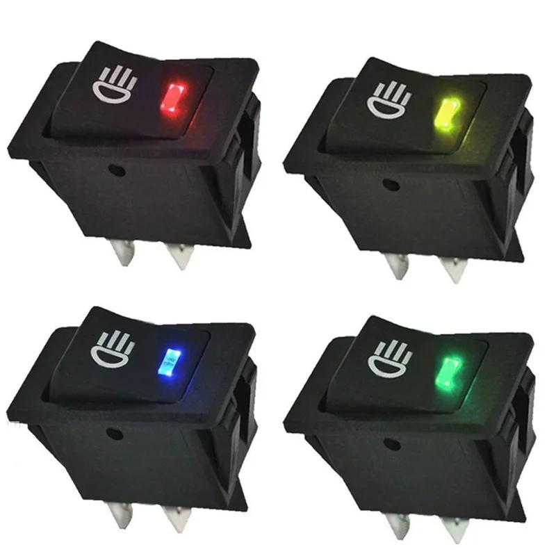 

2 шт. Переключатель-качалка ASW-17D ВКЛ-ВЫКЛ 2 положения 4 контакта Светодиодный 12 В 35 А для модификации автомобиля Противотуманный фонарь со светом Red