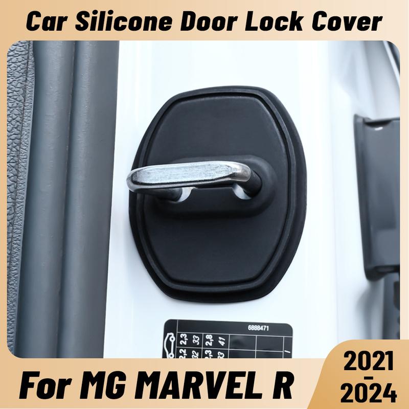 For MG MARVEL R -2024 Car Door Shock Absorber Door Lock Protector Silicone Auto Door Lock Latches Cover Accessories