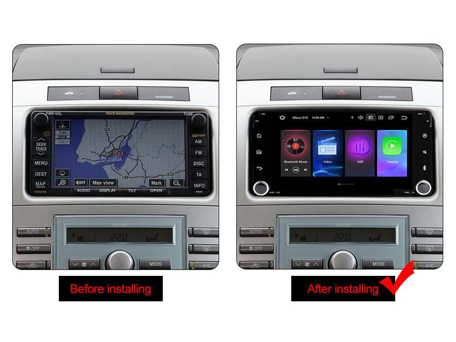 Toyota Corolla GPS Navigation & CarPlay System with Reversing Camera and Bluetooth