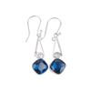 London Blue Topaz Gemstone 925 Sterling Silver Jewelry Handmade Earrings 1.90" EE-46-3