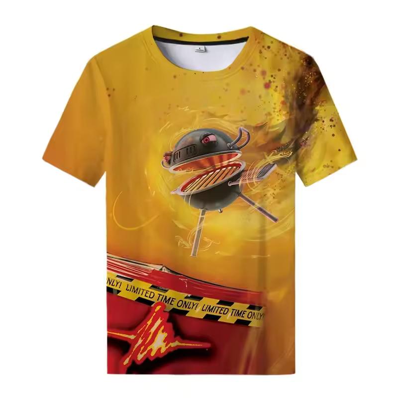 Snack-Kartoffelchips 3D-T-Shirts Herren Lustiges Cartoon-T-Shirt Lässiges Cooles Streetwear-T-Shirt Paar-Top Tee Herren Oversized