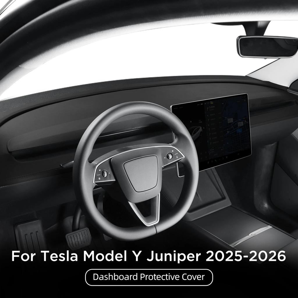 LUCKEASY Left Drive for Tesla Model Y Juniper/Model YL 2025 2026 Car Dashmat Dashboard Cover Dash Mat Light-Proof Pad Protect