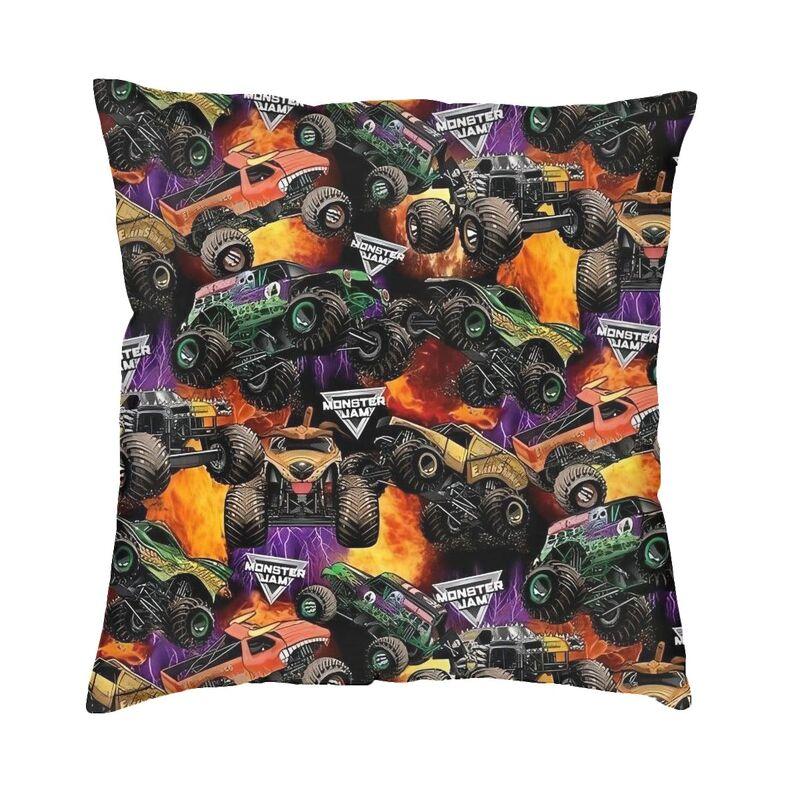 Monster Jam Grave Digger Monster Truck Square Pillow Case Home Decor Cushions Throw Pillow for Car Doublesided Printing 30x30cm 12x12in