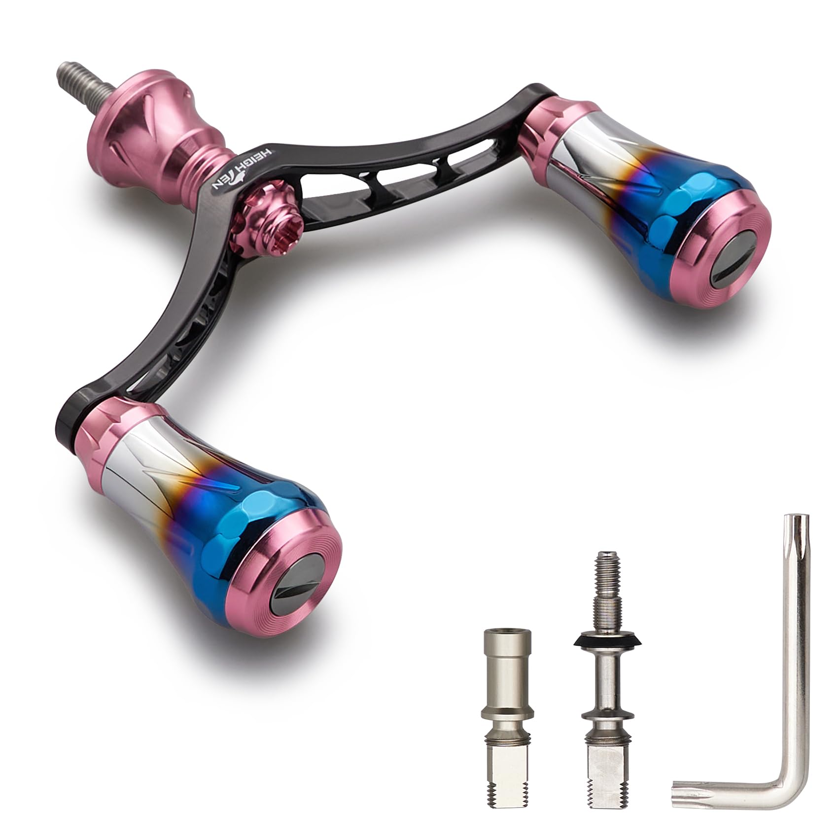 

HEIGHTEN Катушка Авиация для Shimano и Daiwa Спиннинговая Арка Розовая Ручка Черная V3.0 80/98мм Рукоятка, Алюминий, Катушки, (Сакура и ручка, 80 мм) (498)