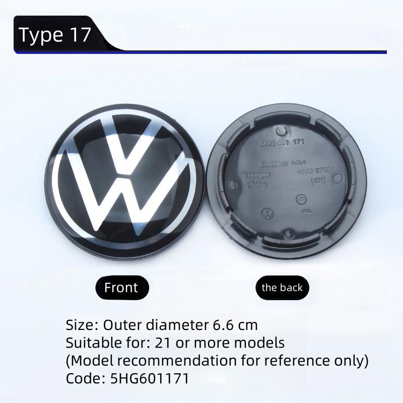 För VOLKSWAGEN VW 56-76mm Bilfälgscenterkåpa Dekal Tillbehör För Volkswagen R-line R GTI Polo Golf Touareg Passat Mago