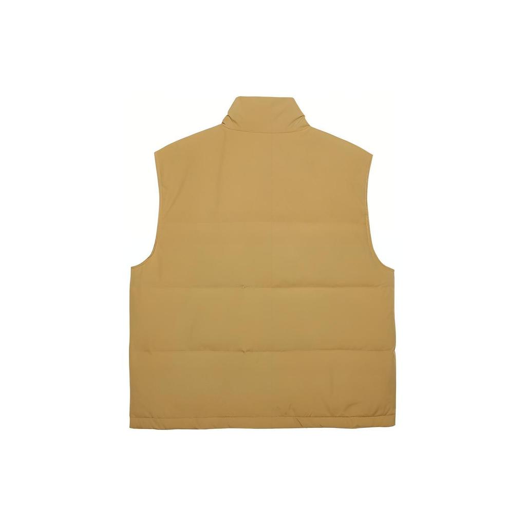 New Era MLB Solid Color Casual Logo Stand Collar Zip Vest Men vest Brown 13350840