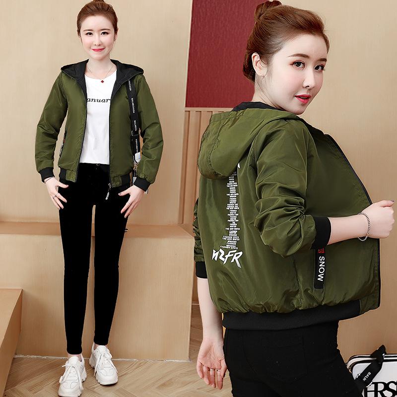 Danmo Double Layer Women Windbreaker Spring Autumn Short Coat Fashion Plus Size Hooded Ladies Jacket