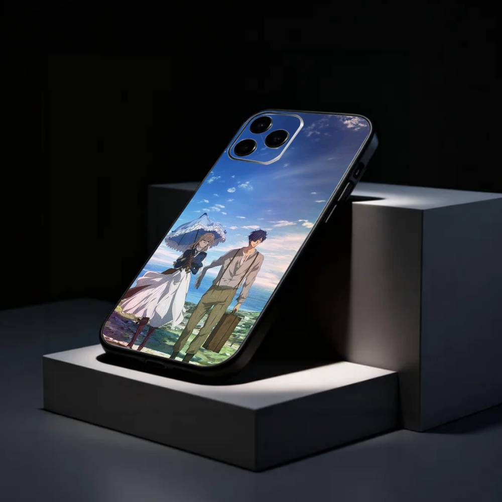 

Эстетичный фиолетовый E-Evergarden Чехол для телефона Силиконовый Мягкий Для IPhone 17 16 15 14 13 12 11 X XR Plus Pro Max Plus iPhone17promax