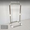 2Tier Stainless Steel Clothes Rack, SpaceSaving Organizer for Bedroom & Balcony Style A 35x29x65cm