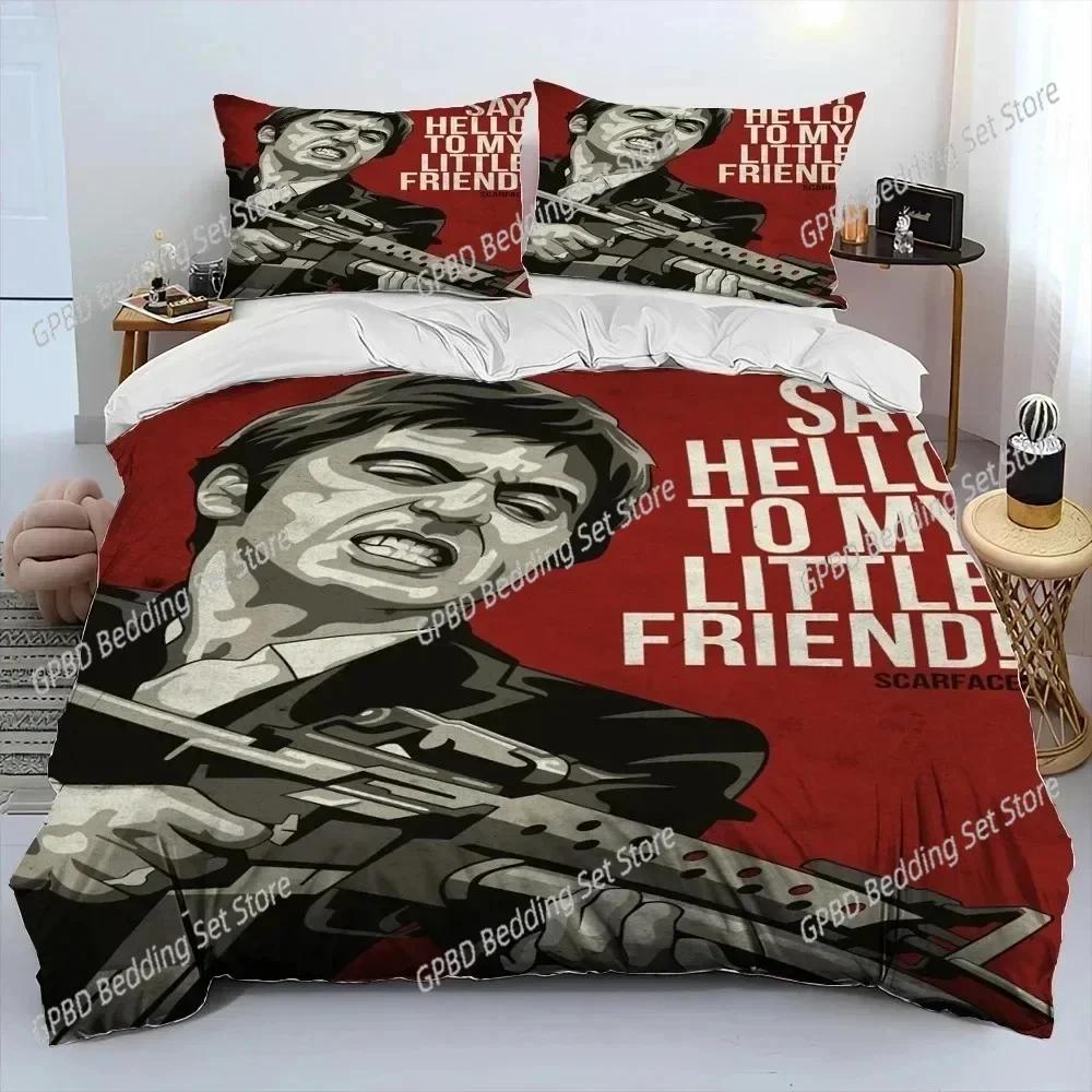 Comforter 3D Print Movie Scarface Tony Bedding Set Bedroom Soft Modern S Comefortable Kids And