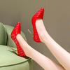 Fashion New Women's Leather High Heels 2025 Fashion Pointed Tip Shallow Mouth Design Sexy Elegant Pumps Women‘s Shoes Size 34-43