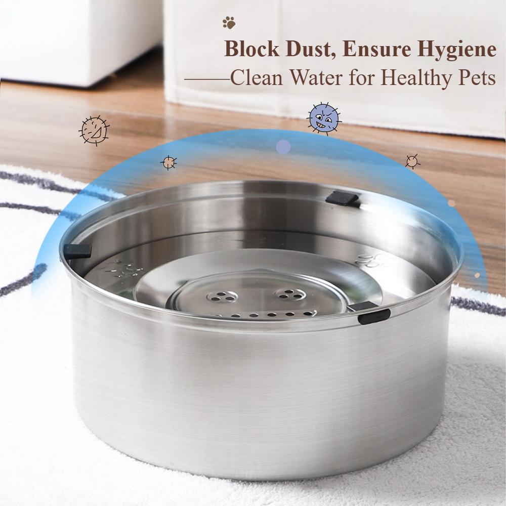 304 Stainless Steel Anti-Slip Floating Pet Bowl – Spill-Proof Food & Water Feeder with Heavy Duty Design for Dogs