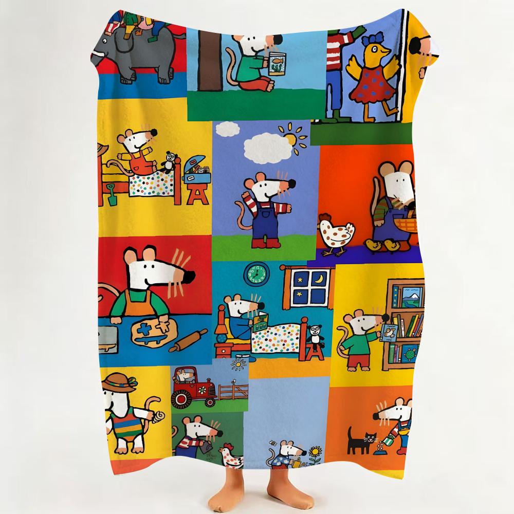 

Cartoon M Maisy M Mouse Throw Flannel Throw Blanket Suitable for Sofa Living Room Bedroom 75cmx90cm