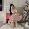 Festive Fluffy Bunny Girl Role-Play Lingerie