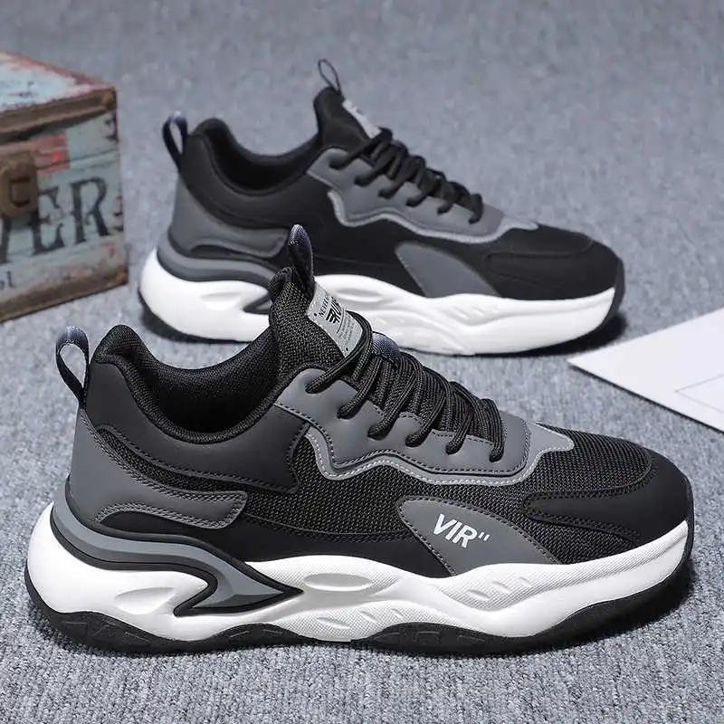 Fashion Round Tip Spring-autumn White Sport Shoes Man Vulcanize Men's Sapatenis Men's Sports Shoes Sneakers Casuall Ternis