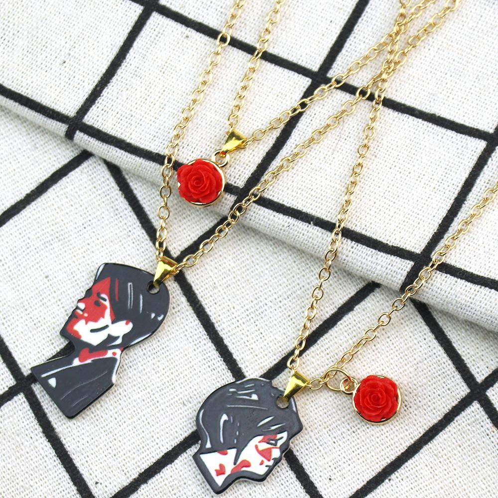 Rock Band My Chemical Romance Necklaces Cosplay MCR Stainless Steel Guitar Pick Pendant Necklace Cos Accessories Christmas Gifts 6