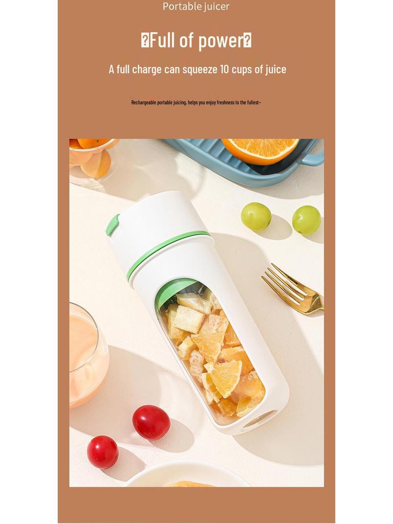 Portable Multi-Function Juicer: Rechargeable Small Juice Cup for Home and Student Use