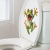 Funny Big-Eyed Cartoon Frog Toilet Seat Sticker Bathroom Decor Removable Self-Adhesive Decal