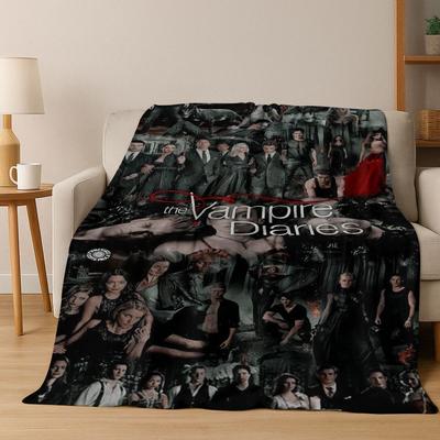 2026 New The Vampire Diaries Damon Salvatore Flannel Blanket,Warm and Cozy Soft Throw Blanket for Home Bedroom Bed Sofa Cover