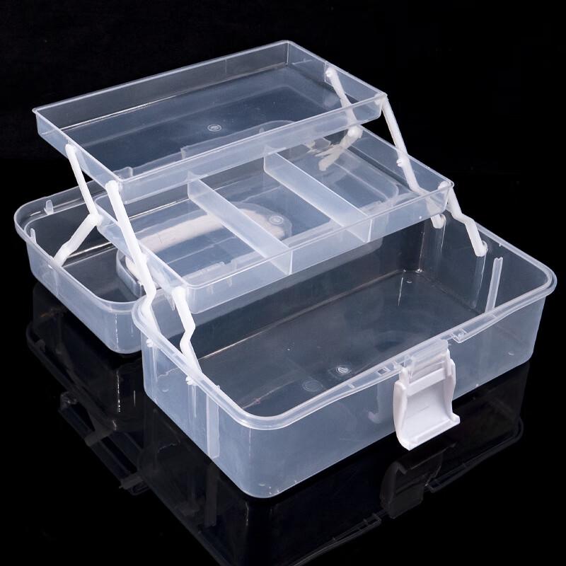 Haisidick Portable Multi-Layer Tool Storage Box 27.5x16x13cm