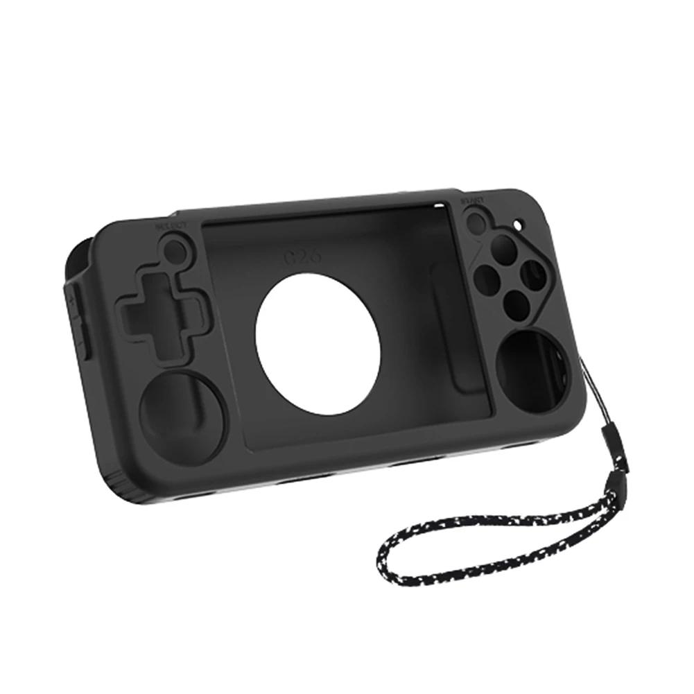 Silicone Protective Case Shockproof Soft Case Cover Anti-Scratch with Lanyard for Anbernic RG35XX H Retro Handheld Game Console
