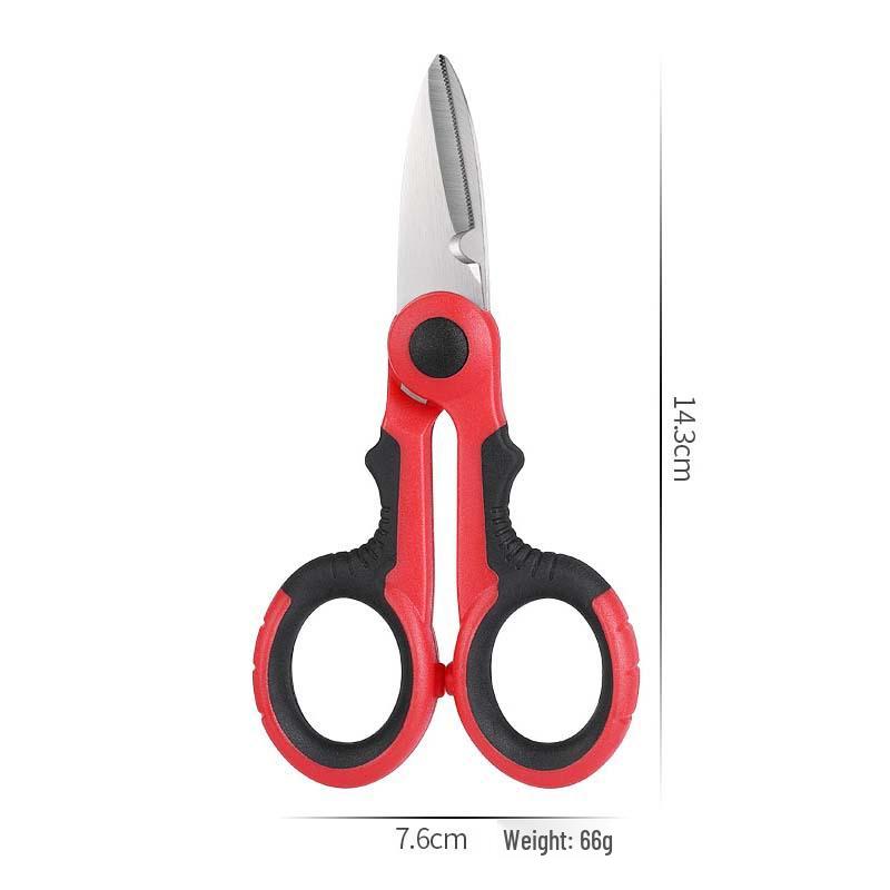 Professional Fishing Scissors - Serrated Stainless Steel Multi-functional Braided Line Cutter