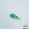 European & American Colorful Koi 18k Copper-Plated Pendant - Trendy Ocean Drip Oil Necklace for DIY Jewelry