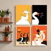 Cute Goose Wall Poster Canvas Printing Fashionable Aesthetics Natural Canvas Decoration Gifts Popular Room Home Villa Decoration