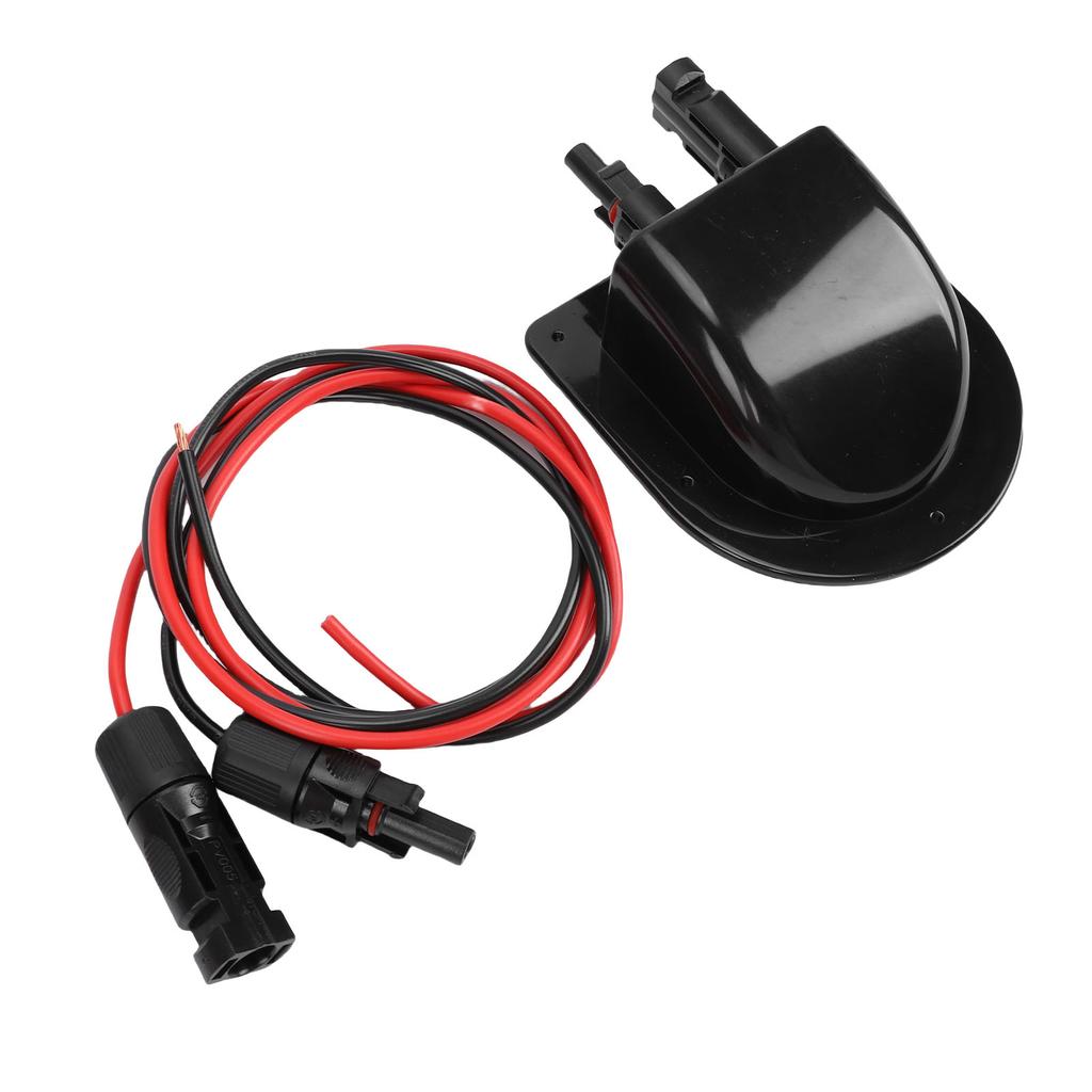 Solar Cable Gland Entry Housing Weatherproof ABS Solar Double Cable Entry Gland for Roof Panels On RV Boat Camping Vehicle