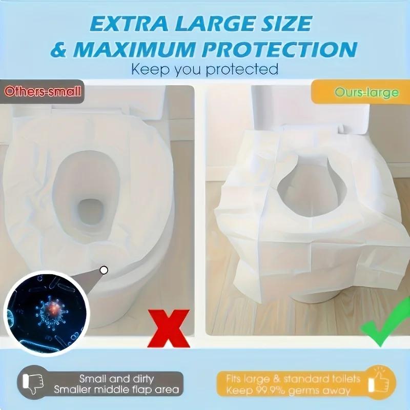 50PC Disposable Toilet Mat Seat Cover Soluble in Water Portable Travel Home Bathroom Tools Suitable WC Pregnant Women