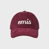 CORDUROY BASECAP MIT APPLIKATION - WEINROT