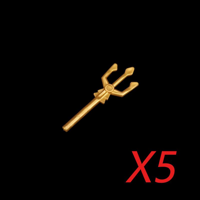 MOC Medieval Military Building Blocks Anime Character Accessories Gold Weapon Tomahawk Sword Gun Helmet Toy Gift R053 Mini Brick
