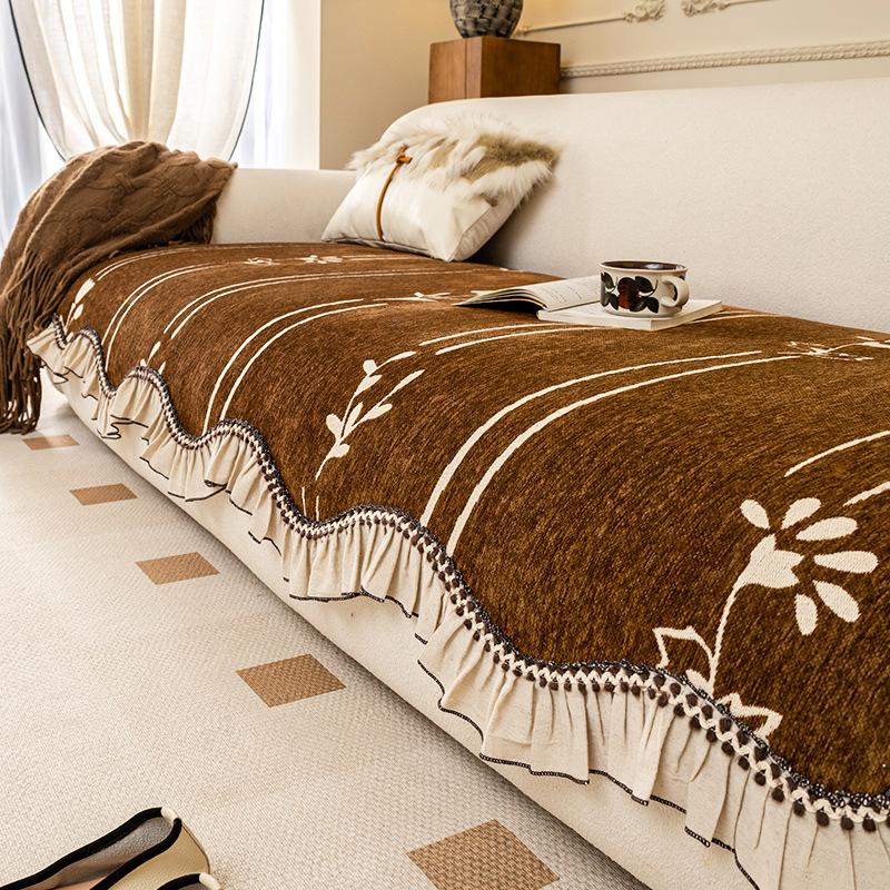 

Modern Light Luxury Special-Shaped Sofa Universal In All Seasons, Sofa Cover, Advanced Sense New Skirt Pad, Non-Slip Cover 70*70cm