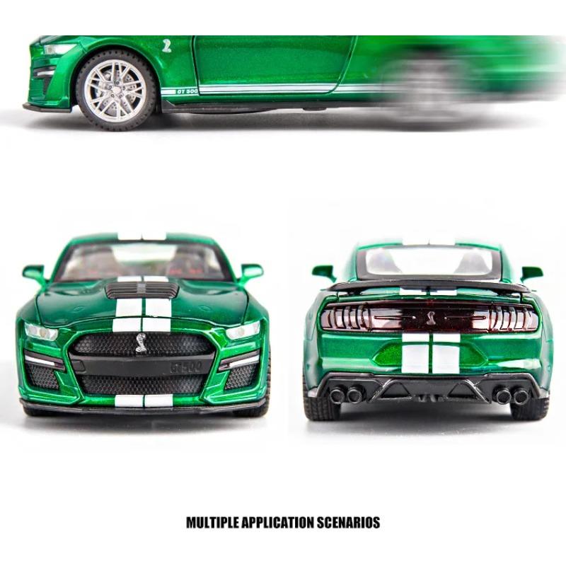 1/32 Ford Mustang Shelby GT500 Supercar High Simulation Car Model Alloy Pull Back Kid Toy Car 4 Open Door Children's Gifts