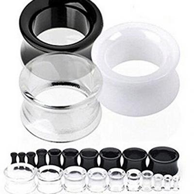 1 Paar Silikon Flesh Tunnel Double Flared Saddle Ear Plug Gauge Unisex Piercing