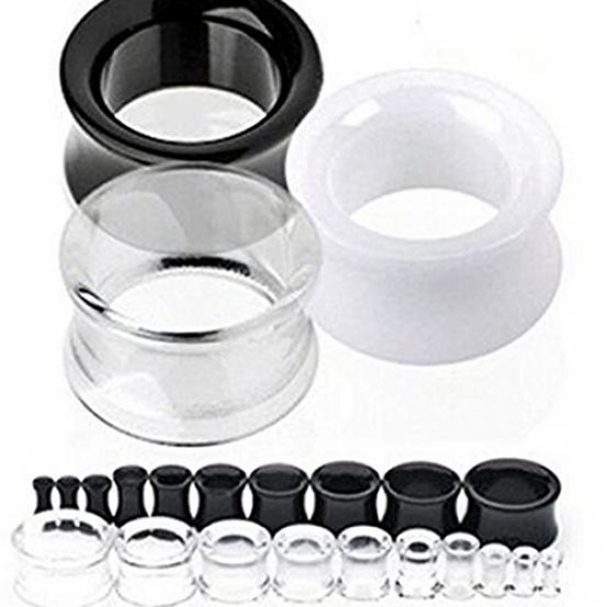 thumbnail image 2 of 2Pcs Stainless Steel Ear Plugs Tunnels Flesh Expansions Piercing Ear Plugs Earring Gauges Ears Expanders Rings 2 of 11