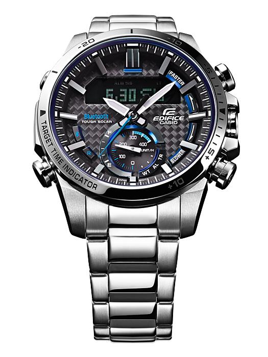Casio Men's Stainless Steel 100M Water Resistant Quartz Watch ECB-800D-1A