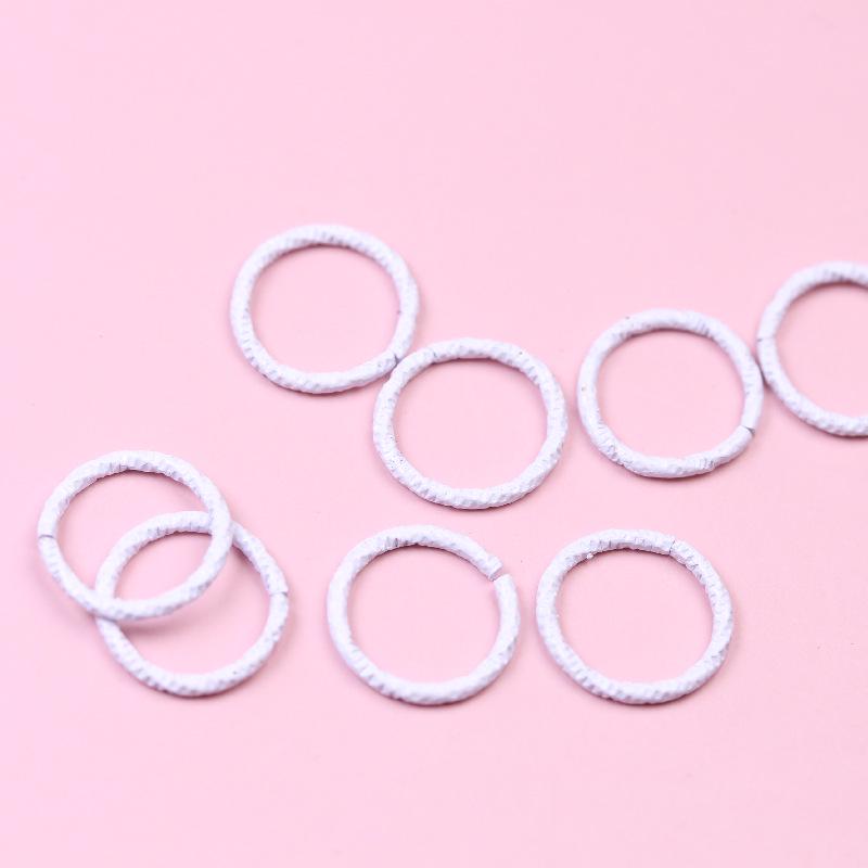 DIY Jewelry Accessories: Colored Baking Paint Embossed Rings (2,000/pack), featuring Round, Open, Single, and Twisted Flower Designs.