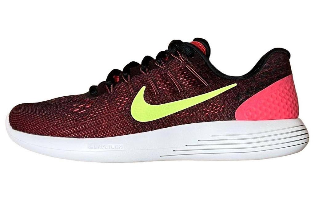 Nike Lunarglide 8 Lace Up Cushioning Slip Resistant Low top Running Shoes Men's Red 843725-801