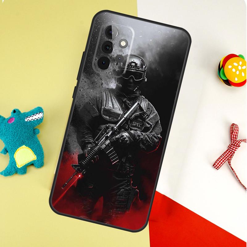 

Tactical Swat Gear Pattern For Samsung Galaxy A53 A33 A13 A54 A34 A14 A55 A35 A15 A05 A06 A16 A22 A32 A52 Phone Case Samsung A32 5G