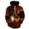 Cool Space Galaxy Wolf Hoodie Hoodies Men Bright Wolf Fashion Handsome Wolf Hoddies Spring Autumn Pullovers Sweatshirts Sweat