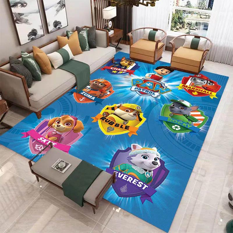 3D Cartoon PAW P-Patrol Printed Carpet Living Room Bedroom Carpet Non-slip Carpet Home Bedroom Decor Area Rug Birthday Gift