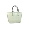 Michael Kors Jodie Classic Vintage Monogram Print Faux Leather Tote Bag Women Tote Mint-Green 35H1T2JT1C-ATOM