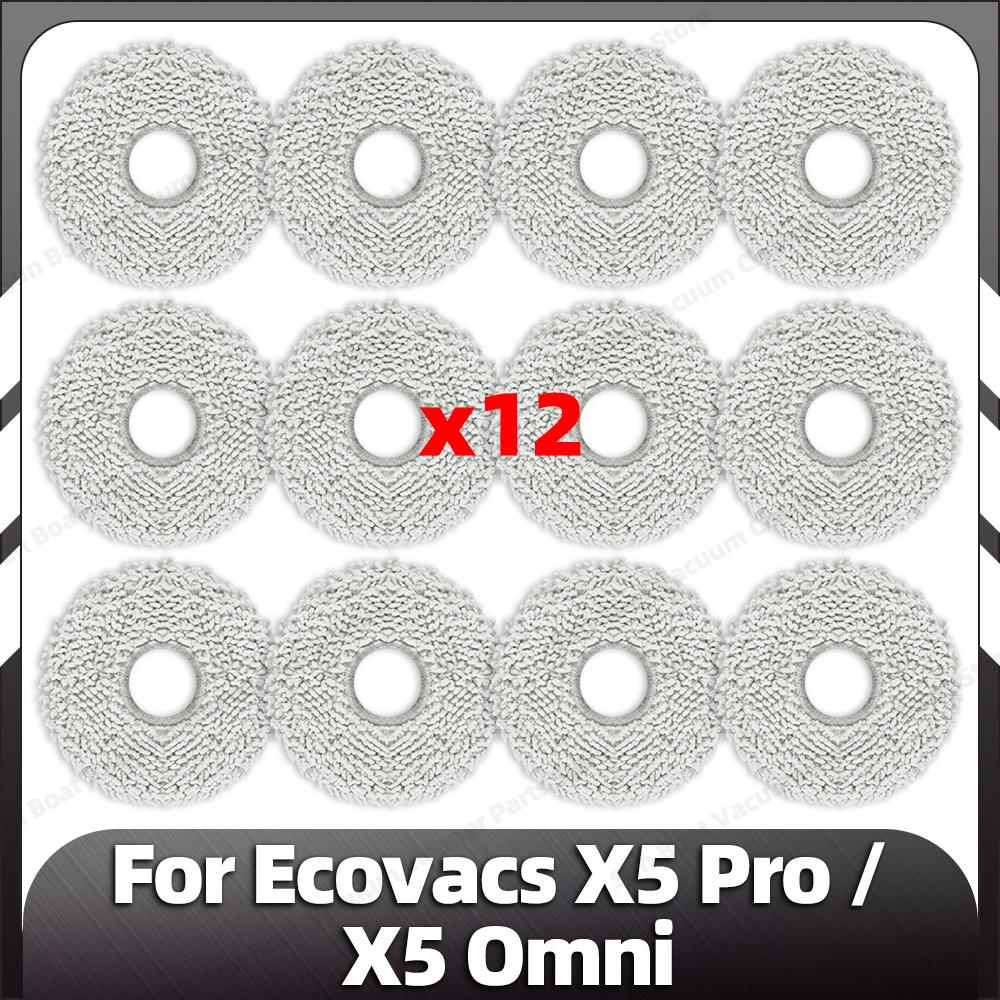 Compatible for Ecovacs X5 Pro / X5 Omni Replacement Main Side Brush HEPA Filter Mop Pads Dust Bags Spare Parts Accessories