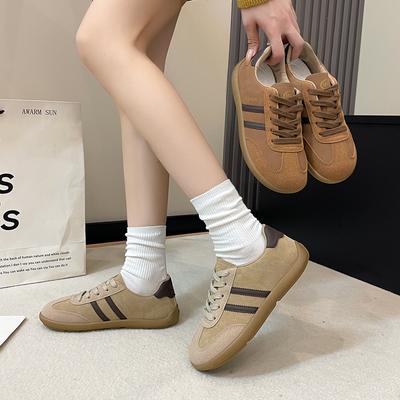 Dexun Shoes Women'S Autumn Versatile Retro Ugly Cute Big Head Soft Sole Breathable Student Casual Shoes Lace-Up Forrest Gump Shoes