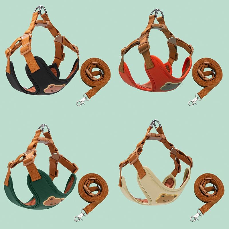 Haustier Hundegeschirr Leine Set Klein Mittelgroßer Hund Katze Weste Atmungsaktiv Welpe Brustgurt Französische Bulldogge Chihuahua Geschirr Haustierbedarf