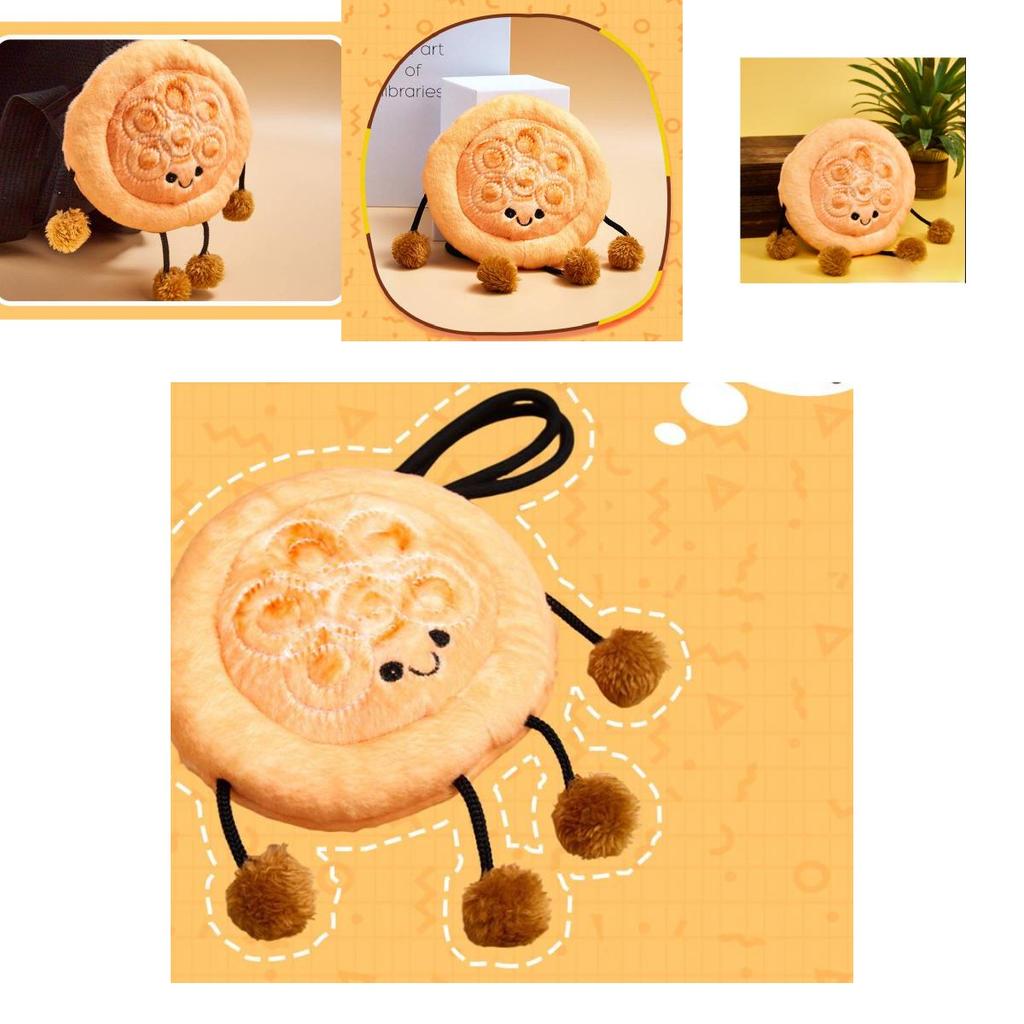 Xinjiang Souvenir Plush Naan Keychain Keyring With Hanging Strap For Travel Gifts