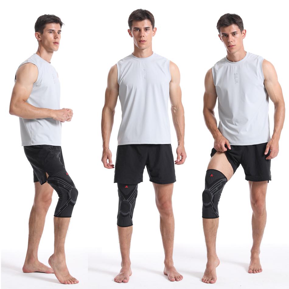 1/2PCS Silicon Padded Basketball Knee Pads Patella Brace Kneepad Joint Support Fitness Compression Sleeve Protector